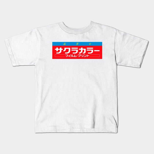 Sakura Color Film Kids T-Shirt by Ekliptik